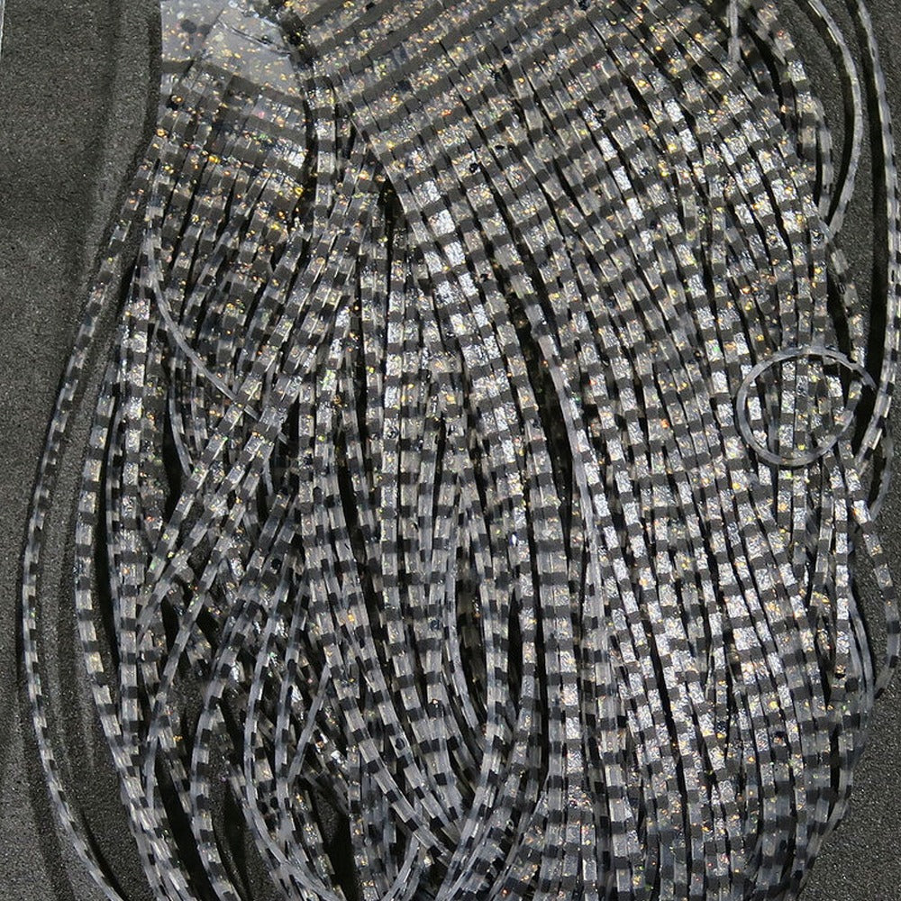 Hareline Grizzly Flutter Legs - Black Barred