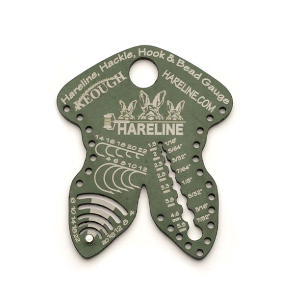 Hareline Hackle, Hook and Bead Gauge