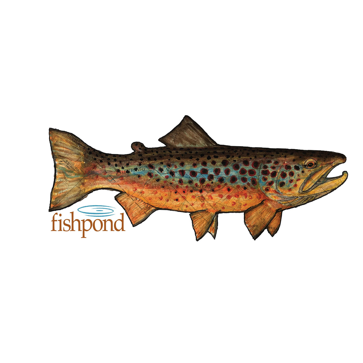 Fishpond Local Sticker - 6"